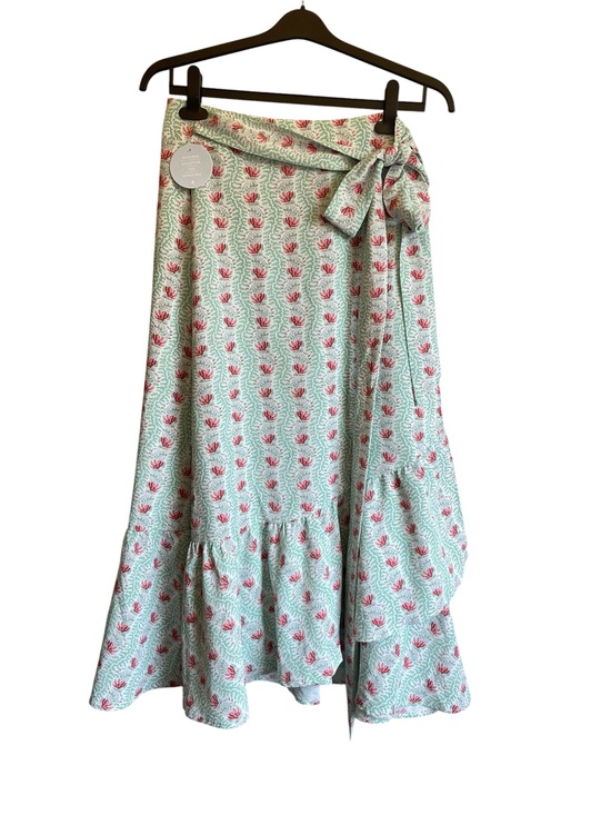 Hill House Dresses & Skirts - Hill House Wrap Maxi Skirt - Mint and Pink Floral
